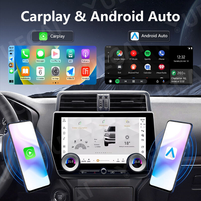 Qualcomm 665 Car Android Navigation Android 13 Head Unit For Toyota Prado 10-22