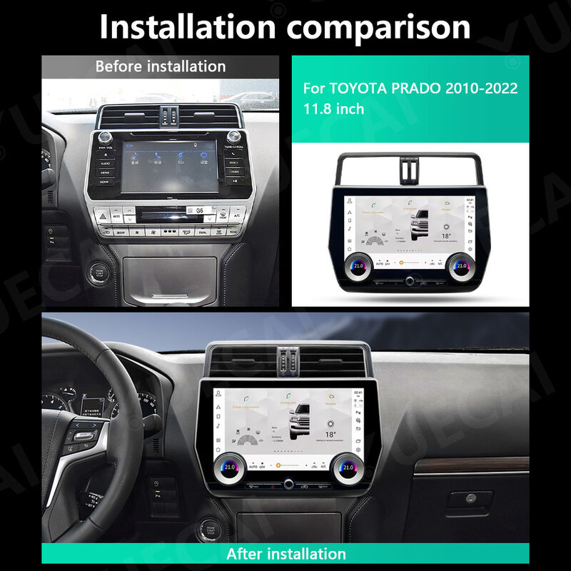 Qualcomm 665 Car Android Navigation Android 13 Head Unit For Toyota Prado 10-22