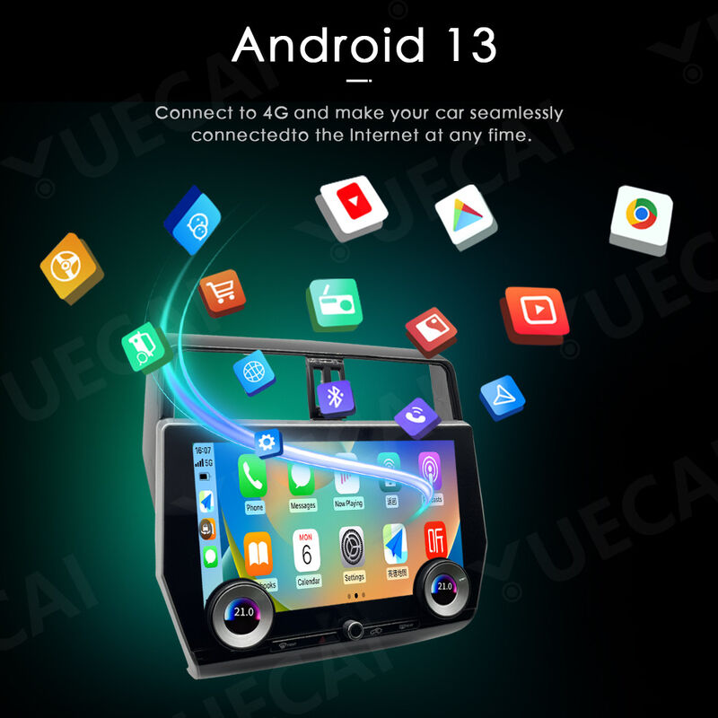Qualcomm 665 Car Android Navigation Android 13 Head Unit For Toyota Prado 10-22