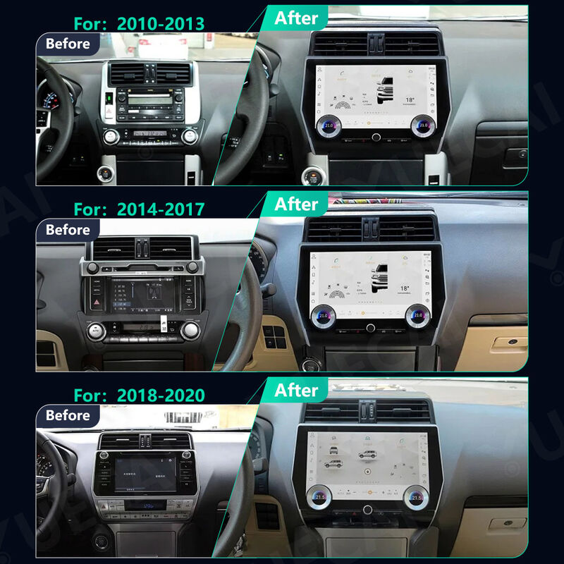 Qualcomm 665 Car Android Navigation Android 13 Head Unit For Toyota Prado 10-22