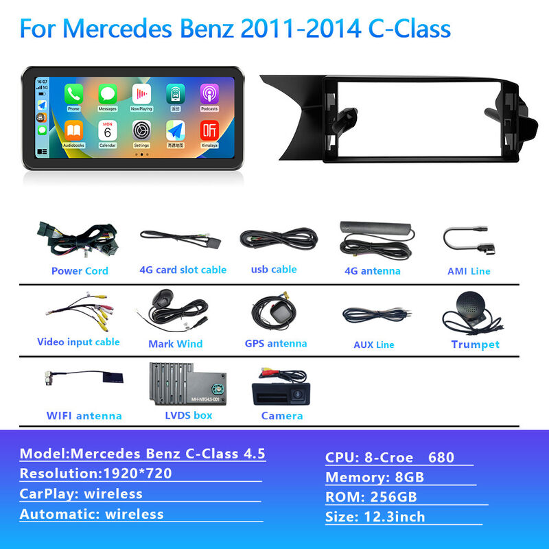 Qualcomm 8 Core Cars Head Unit 12.3 Inch Navigation Universal Car Multimedia System