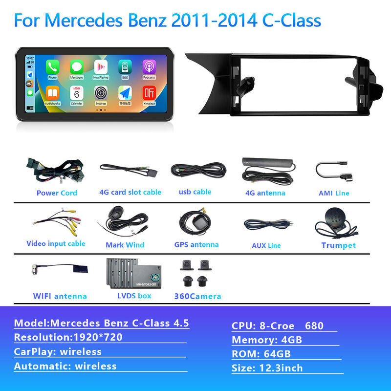 Qualcomm 8 Core Cars Head Unit 12.3 Inch Navigation Universal Car Multimedia System