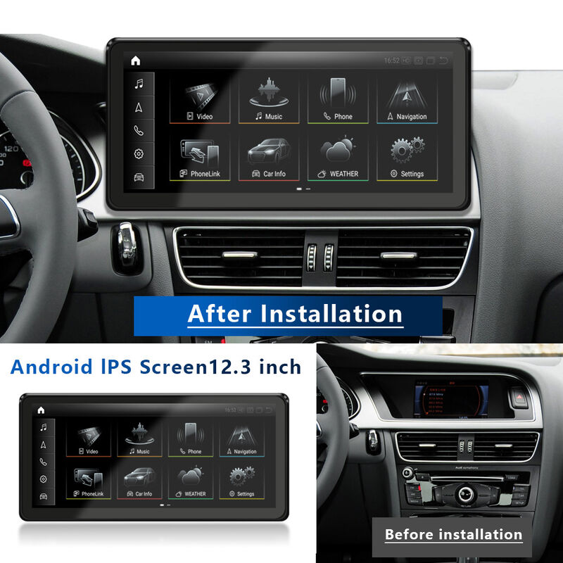 Original Automotive System Cars Head Unit 12.3 Inch Android 13 For Audi A4L