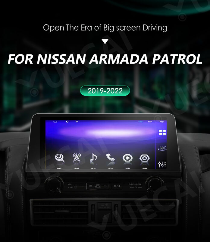 13.3inch Auto Android radio Built in DSP 360 Carplay 4G for Y62 2017 Nissan Patrol Amanda