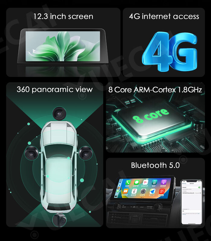 13.3inch Auto Android radio Built in DSP 360 Carplay 4G for Y62 2017 Nissan Patrol Amanda