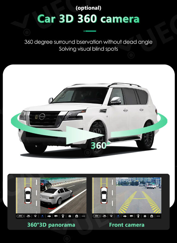 13.3inch Auto Android radio Built in DSP 360 Carplay 4G for Y62 2017 Nissan Patrol Amanda