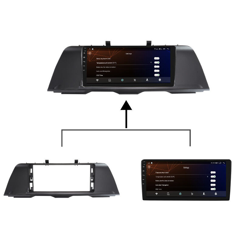 New Model Android Auto Facial Plastic Frame for 2009-2015 BMW 5 SERIES Android Car Radio with  Stereo Cable Accessories
