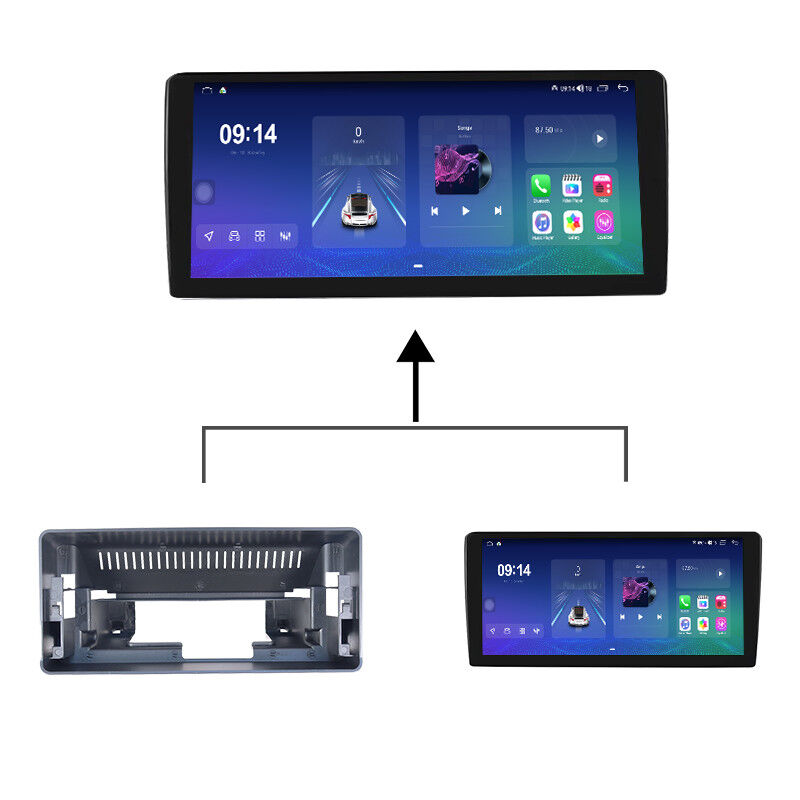 Android Car Radio fascia Plastic Frame Accessories For BENZ C/GLC 2015-2019 12.3inch/10.25inch with Wire Cable