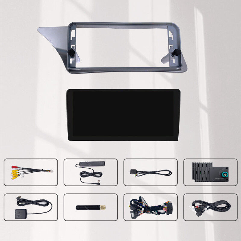 Android Car Radio Fascia Plastic Frame Accessories For BENZ E Class Coupe 2010-2015 12.3inch/10.25inch With Wire Cable