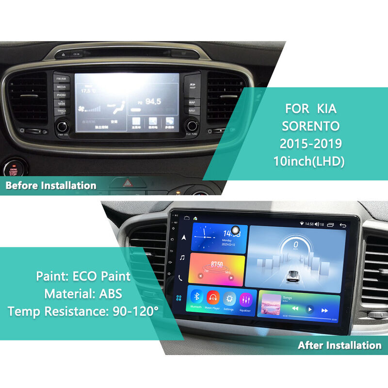 QLED Car Android Head Unit Iron Gray Auto Car DVD Player 10 Inch For KIA SORENTO 2015 - 2019