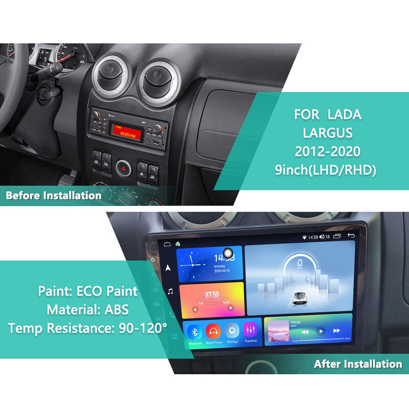 LADA LARGUS 9inch Radio Screen Car DVD Player with Qled Display and GPS Navigation System