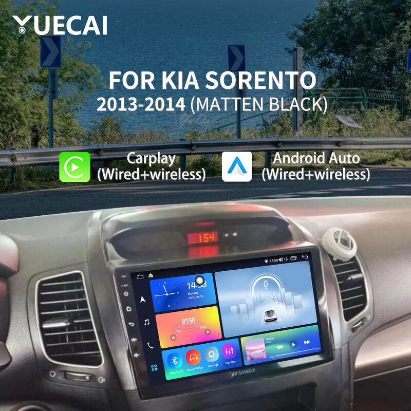 Custom Car Android Head Unit Black Car Navigation Head Unit For Kia SORENTO 2013-2014