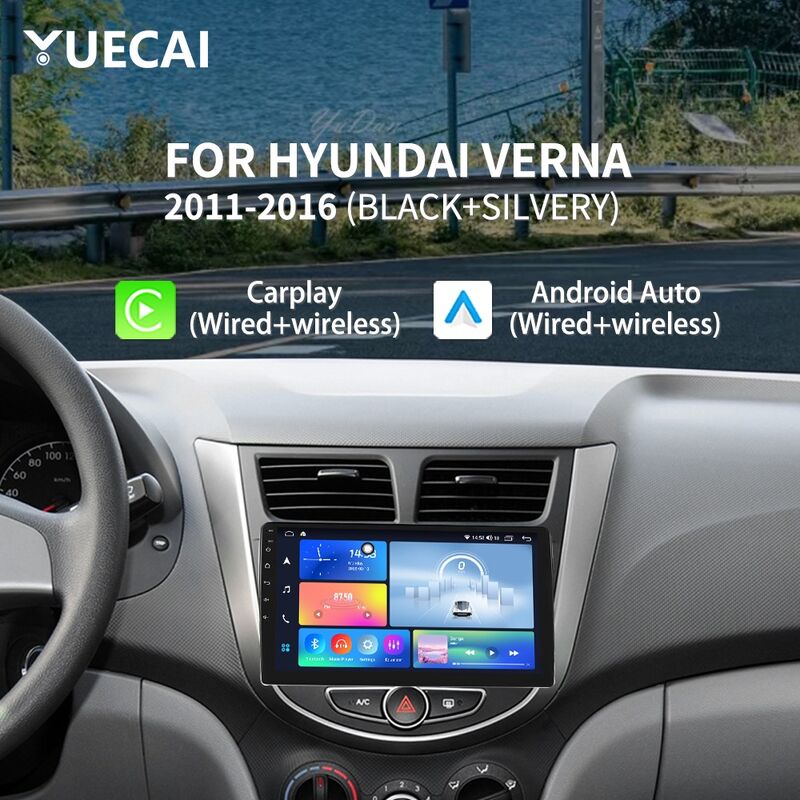 2011 - 2016 Hyundai Head Unit IPS Automotive Head Units For HYUNDAI VERNA Cars