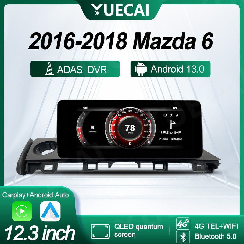 Black Mazda6 2016-2018 Cars Head Unit Support WIFI Bluetooth 5.0 Cars Head Unit