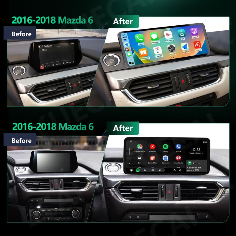 Black Mazda6 2016-2018 Cars Head Unit Support WIFI Bluetooth 5.0 Cars Head Unit