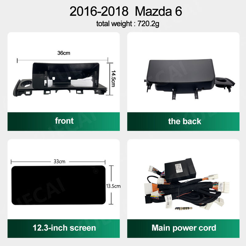 Black Mazda6 2016-2018 Cars Head Unit Support WIFI Bluetooth 5.0 Cars Head Unit