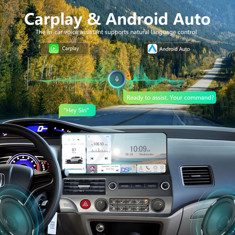 Multimedia Car Android Head Unit 12.3 Inch Car Radio DVD Player For Honda Civic 2008 - 2011 Dashboard Screen