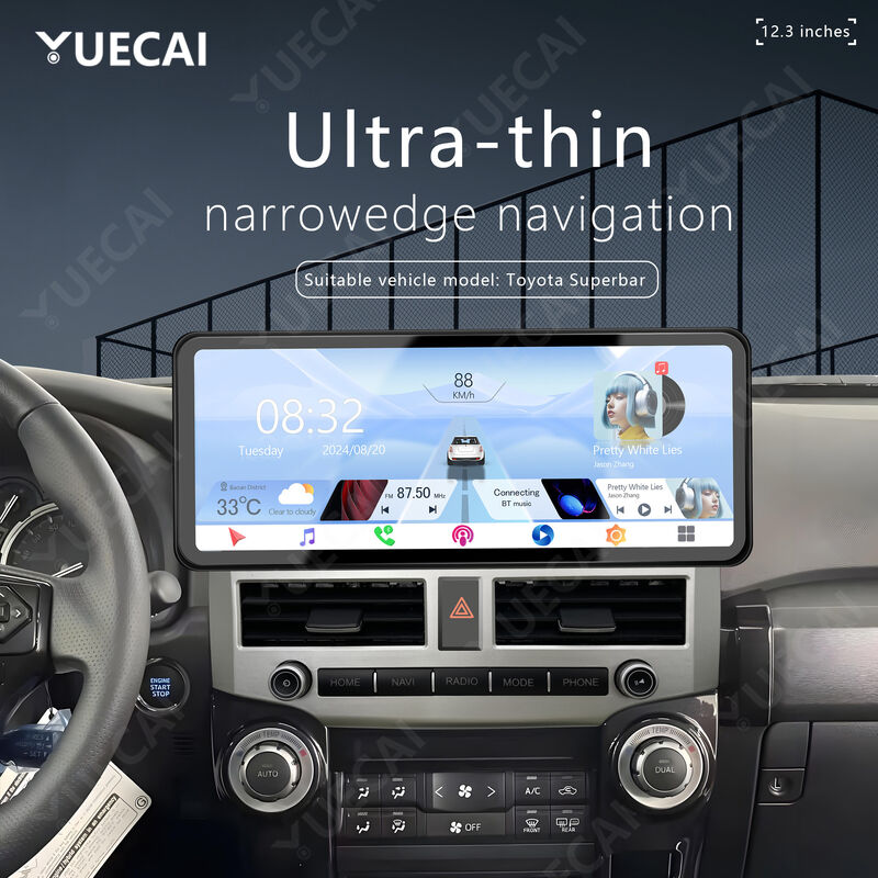 12.3 Inch Toyota Head Unit Wired Android 13 Head Unit For Toyota Superbar 2007 - 2021