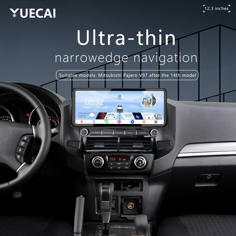 Touch Screen Android Car Head Unit Quad Core Universal Car DVD Player 12.3 Inch For Mitsubishi Pajero V97