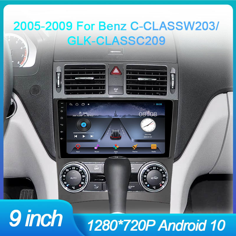 9 pulgadas IPS Display Car Stereo 1280 * 720 Android Car DVD Player Portable para el Benz