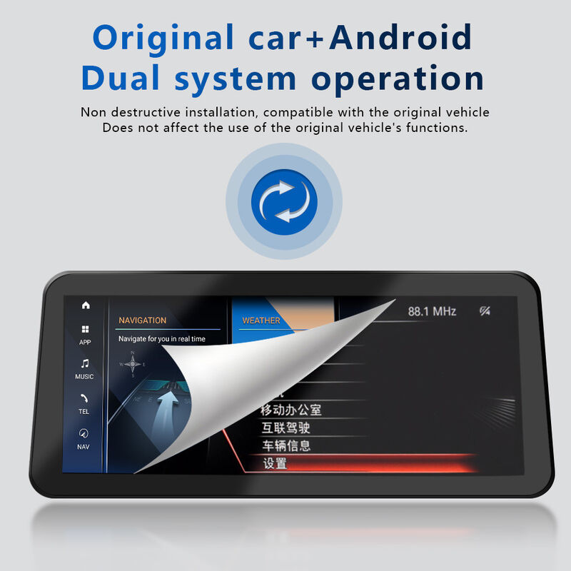 Octa Core BMW Android Head Unit Wireless Android 13 Car Player 1920*720