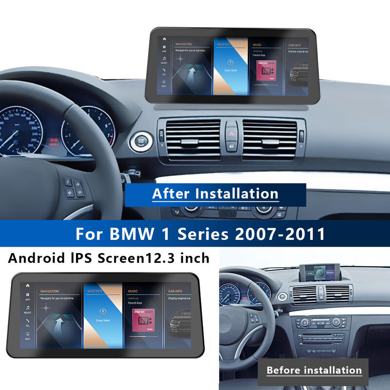 12.3 Inch Car Stereo Fascia Panels Plastic BMW 1 Series Stereo Fascia Black