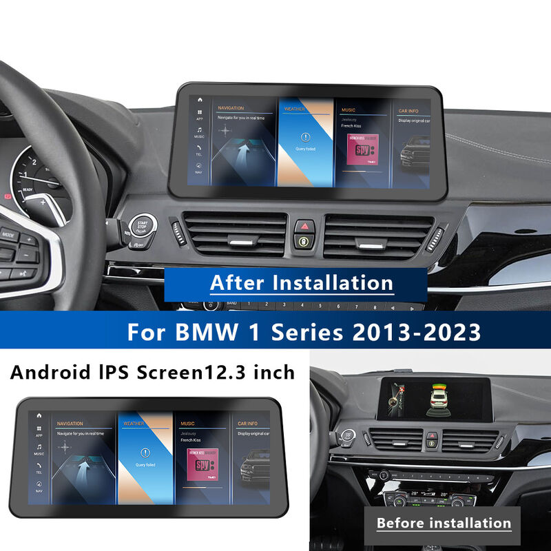 12.3 Inch Car Stereo Fascia Panels Plastic BMW 1 Series Stereo Fascia Black