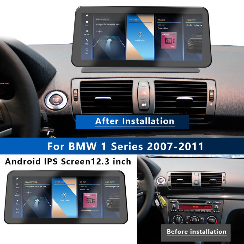 12.3 Inch Car Stereo Fascia Panels Plastic BMW 1 Series Stereo Fascia Black