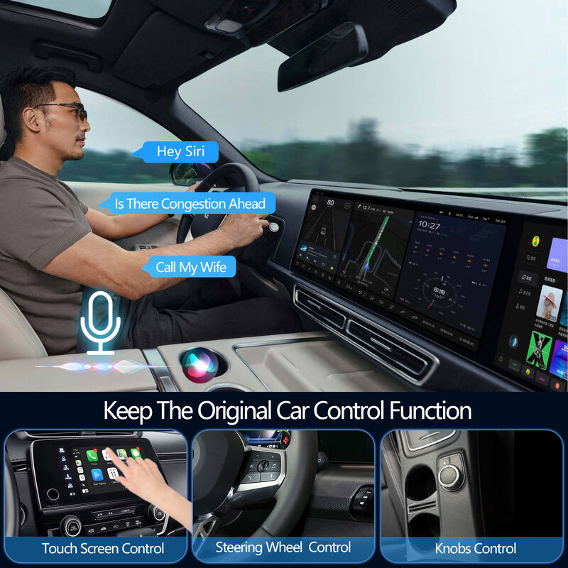 7 Colors Carplay Android Box 5G WIFI BT 5.0 2 In 1 Wireless Car Adapter