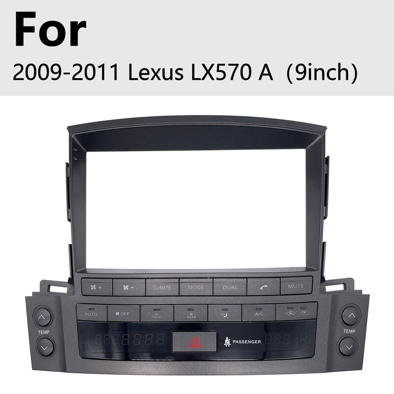 LX570 A Car Stereo Plastic Frame Black Car Radio Fascia Panels 9 Inch For 2009-2011 Lexus