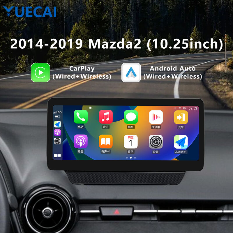 1280*720 Mazda 2 Android Head Unit 10.25 Inch Android 12 Car Stereo 8 Cores 1.8GHZ