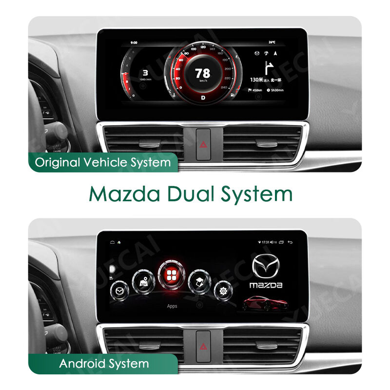 12.3 Inch Mazda Android Head Unit QLED Display Car Android DVD Players 1920*720 For Mazda3