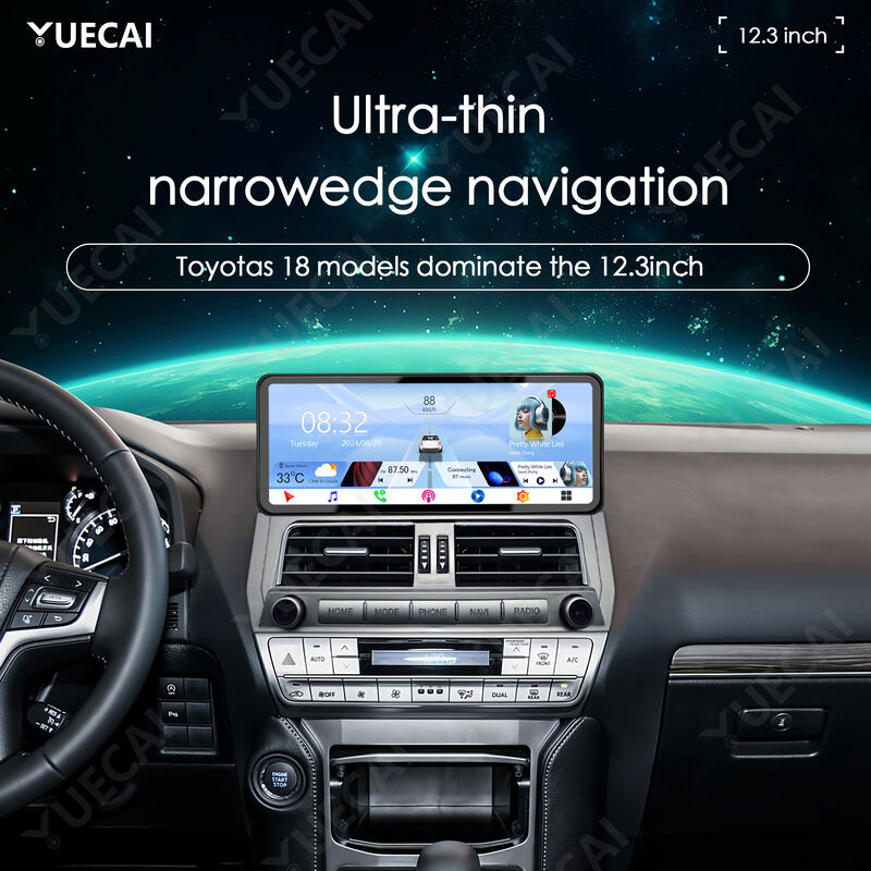 1920*720 Toyota Android Head Unit 4GB / 6GB / 8GB Wireless Carplay Head Unit Panoramic Image Function