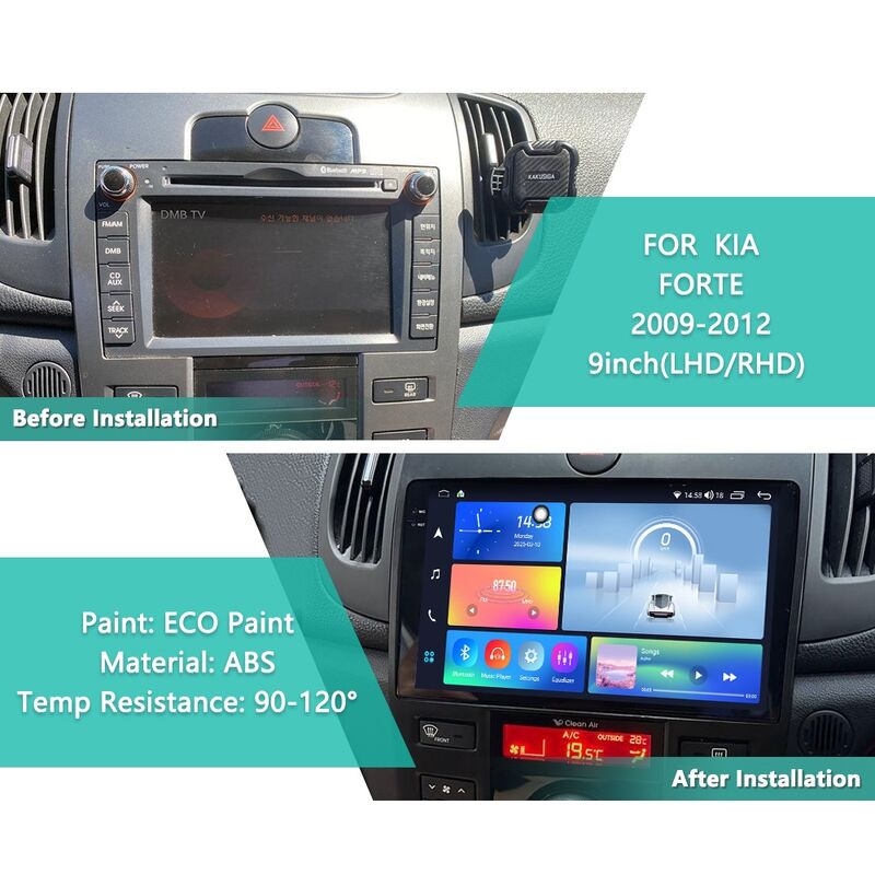 Touch Screen Car Multimedia Player IPS / QLED / 2K WiFi Car DVD Player For KIA FORTE 2009 - 2012