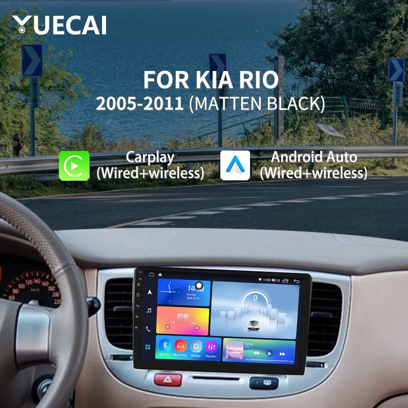 1280*720 KIA Rio DVD Player 4G Touch Screen DVD Player 9 Inch / 10 Inch